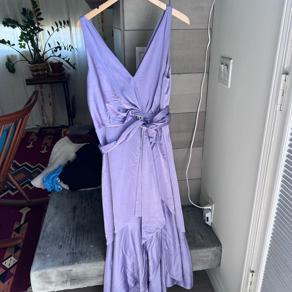 satin lavender dress from Jonathan Simkhai.